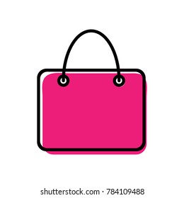 Shopping bag icon vector illustration on white background