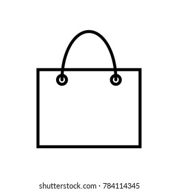 Shopping bag icon vector illustration on white background