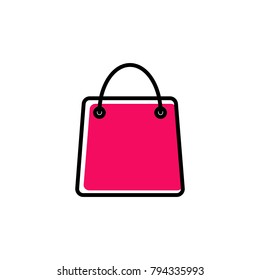 Shopping bag icon vector illustration on white background