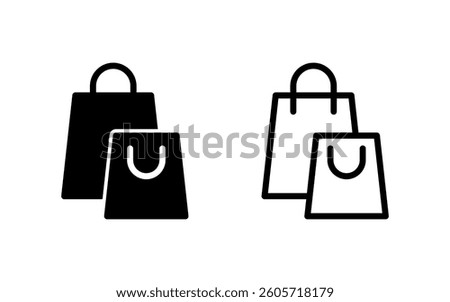 Shopping bag icon vector illustration. shopping sign and symbol