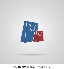 Shopping bag icon. vector illustrations