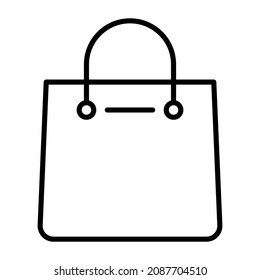Imagen vectorial del icono de la bolsa de compras. También se puede usar para aplicaciones web, aplicaciones móviles y medios impresos.