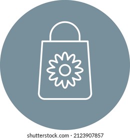 Imagen vectorial del icono de la bolsa de compras. También se puede usar para aplicaciones web, aplicaciones móviles y medios impresos.