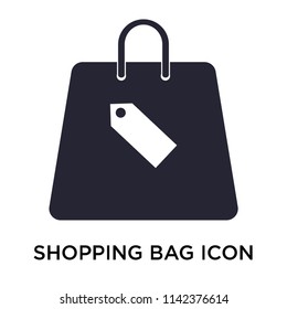 Shopping bag icon vector isolated on white background for your web and mobile app design, Shopping bag logo concept