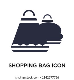 Shopping bag icon vector isolated on white background for your web and mobile app design, Shopping bag logo concept