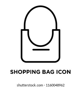 Shopping bag icon vector isolated on white background, Shopping bag transparent sign , line or linear sign, element design in outline style