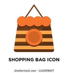 Shopping bag icon vector isolated on white background, Shopping bag transparent sign , colorful symbols