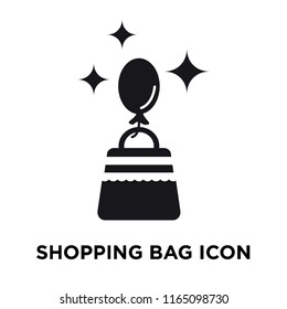 Shopping bag icon vector isolated on white background, Shopping bag transparent sign , celebration pictograms