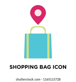 Shopping bag icon vector isolated on white background, Shopping bag transparent sign , delivery symbols