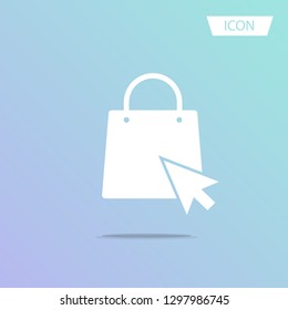 Shopping bag icon vector isolated on background