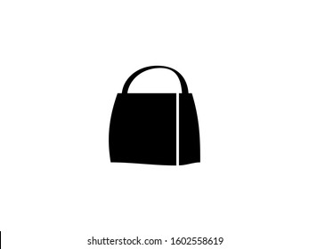 shopping bag icon vector isolated on white