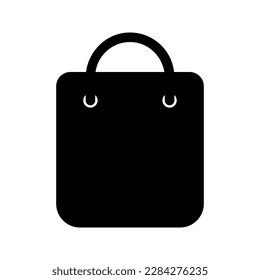 Icono de la bolsa de compras. Ilustración aislada del vector