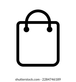Icono de la bolsa de compras. Ilustración aislada del vector