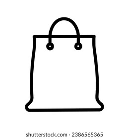 shopping bag icon vector isolated