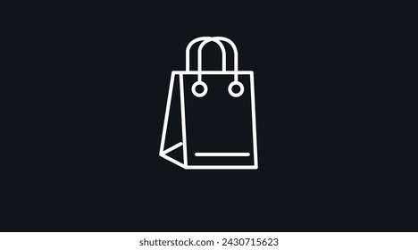 Shopping Bag Icon. Vector isolated linear illustration
