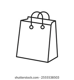 Shopping bag icon vector isolated on white background.