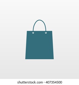 Shopping bag icon vector isolated. Modern flat pictogram, business, marketing, internet concept. Trendy simple vector shop symbol for web site. Logo illustration.