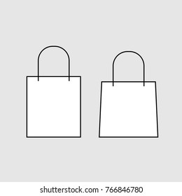 Shopping bag icon vector isolated