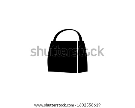 shopping bag icon vector isolated on white