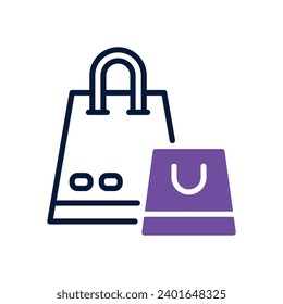 shopping bag icon. vector line icon for your website, mobile, presentation, and logo design.
