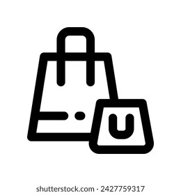 shopping bag icon. vector line icon for your website, mobile, presentation, and logo design.