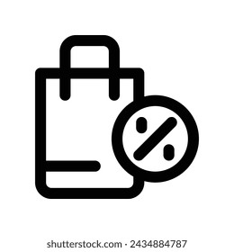 icono de la bolsa de compras. icono de línea vectorial para su sitio web, móvil, presentación y diseño de logotipo.