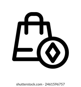 shopping bag icon. vector line icon for your website, mobile, presentation, and logo design.