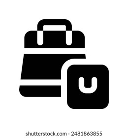 shopping bag icon. vector line icon for your website, mobile, presentation, and logo design.