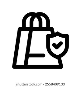 shopping bag icon. vector line icon for your website, mobile, presentation, and logo design.