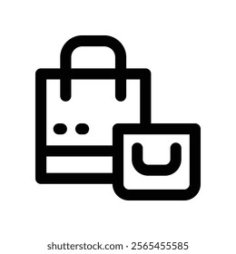 shopping bag icon. vector line icon for your website, mobile, presentation, and logo design.