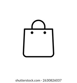 shopping bag icon vector. in line style design on white background. vector illustration