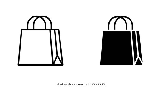 Shopping bag Icon vector. liner and flat style icons set.