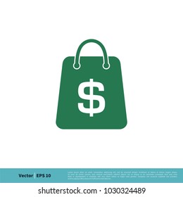 Shopping Bag Icon Vector Logo Template Illustration Design. Vector EPS 10.