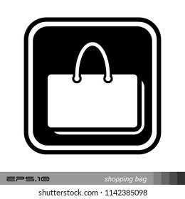 shopping bag icon vector logo template