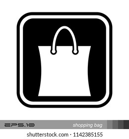shopping bag icon vector logo template