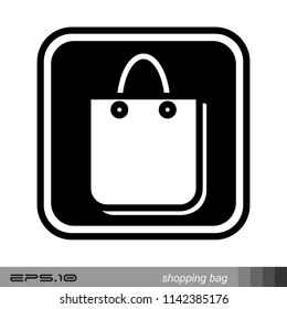 shopping bag icon vector logo template