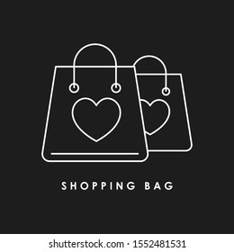 
shopping bag icon vector logo template