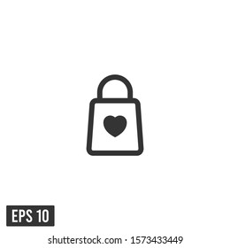 shopping bag icon vector logo template design element