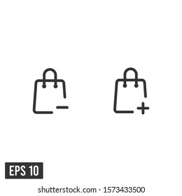 shopping bag icon vector logo template design element