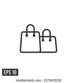 shopping bag icon vector logo template design element