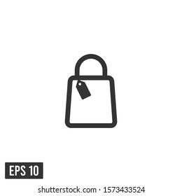 shopping bag icon vector logo template design element