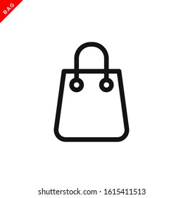 shopping bag icon vector logo template in trendy flat style 