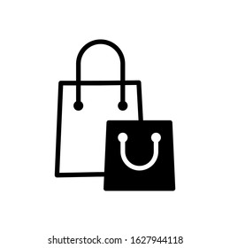 Shopping bag icon vector logo template