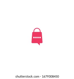 Shopping Bag Icon Vector Logo Template Illustration Design