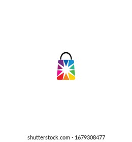 Shopping Bag Icon Vector Logo Template Illustration Design
