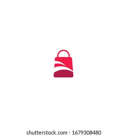 Plantilla de logotipo de vectores de la bolsa de compras Diseño ilustrativo