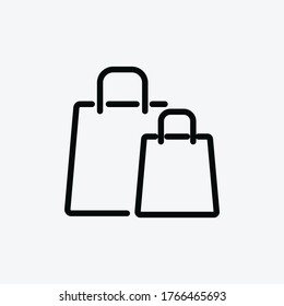 Plantilla de diseño del logotipo del vector del icono de la bolsa de compras