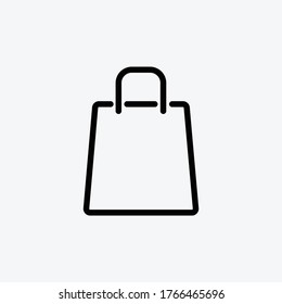 Plantilla de diseño del logotipo del vector del icono de la bolsa de compras