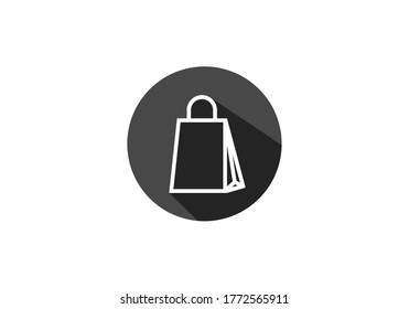 Shopping Bag Icon Vector Logo Template. eCommerce icon vector Illustration Design