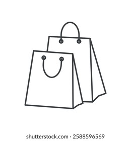 Shopping Bag Icon Vector Logo Template